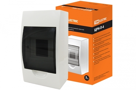 TDM ELECTRIC SQ0901-0001 Бокс ЩРН-П-4модуля навесной пластик IP41 TDM